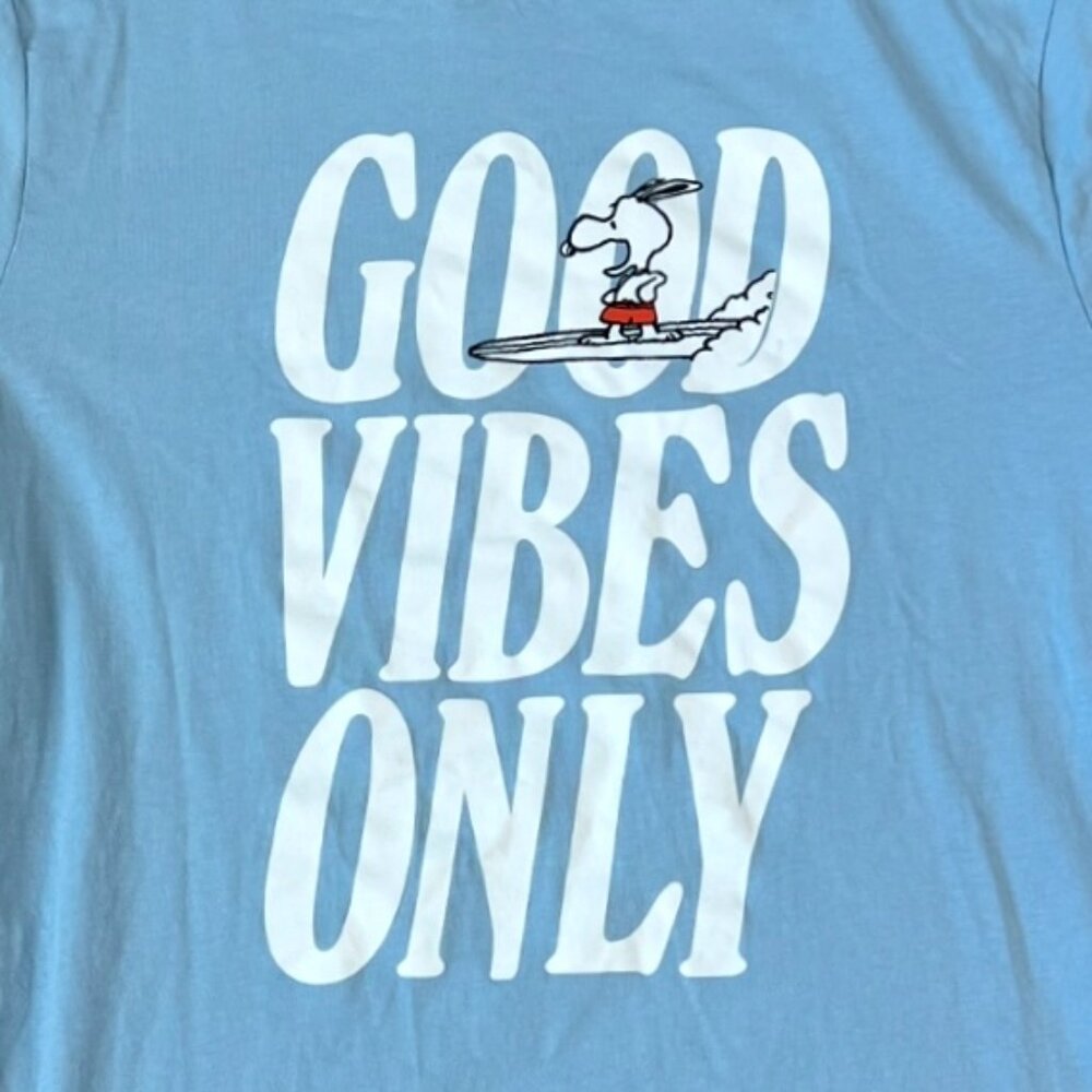 Peanuts H&M Snoopy Good Vibes Only Shirt Size M - Picture 6 of 7